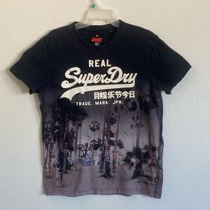 SUPERDRY T Shirt with Front and Back Print Size L